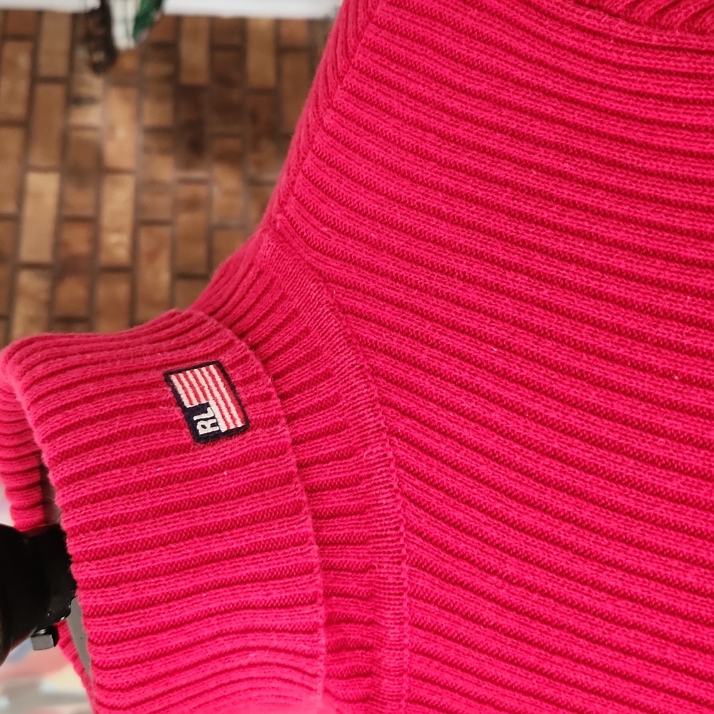 Polo Jeans Ralph Lauren Size Small Red 100% Cotton Ribbed